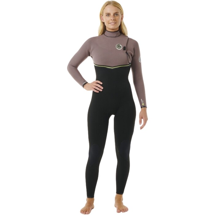 2024 Rip Curl Womens E-Bomb 4/3mm Zip Free Wetsuit 14KWFS - Eggplant